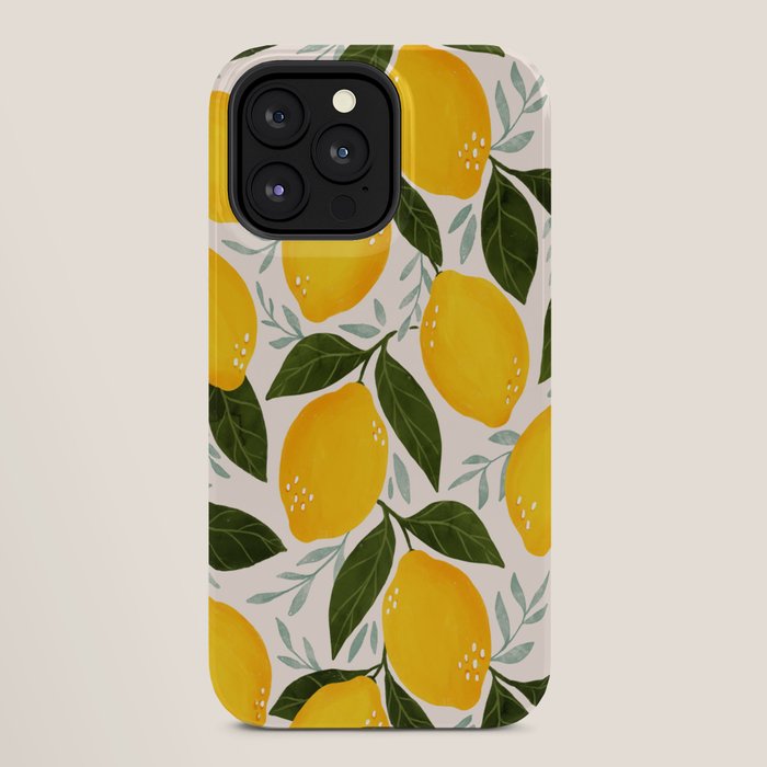 Mediterranean Summer Lemons Pattern iPhone Case Gallery Image 28
