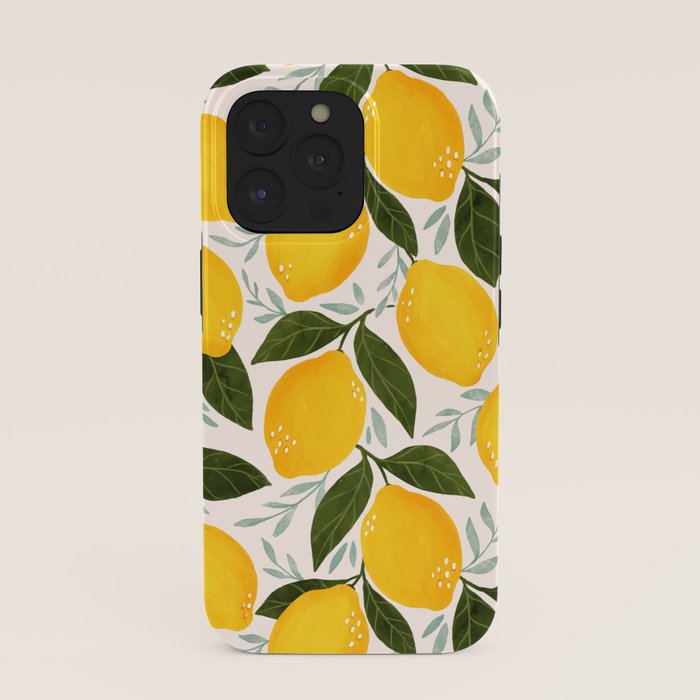 Mediterranean Summer Lemons Pattern iPhone Case Gallery Image 39