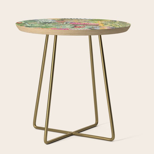 Black cat in the Garden Side Table Gallery Image 1