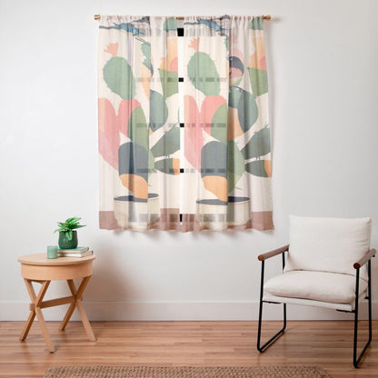 Cactus & Birds 1 Window Curtain Gallery Image 19