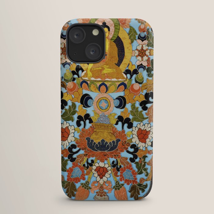 Antique Tibetan Floral Textile Print iPhone Case Gallery Image 17