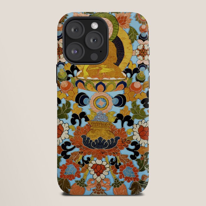 Antique Tibetan Floral Textile Print iPhone Case Gallery Image 12