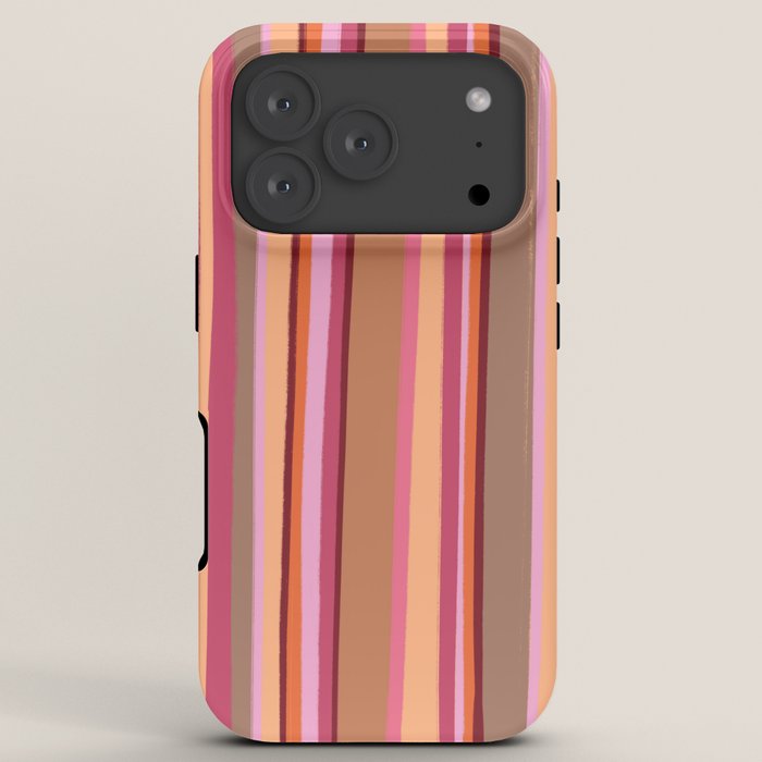 Sunday Morning Stripes Inspired by PANTONE 17 1230 Mocha Mousse iPhone Case Gallery Image 7