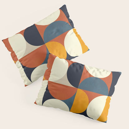 mid century abstract shapes fall winter 3 Pillow Sham Gallery Image 3