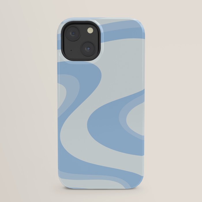 Retro Swirls Powder Blue Abstract Pattern iPhone Case Gallery Image 21