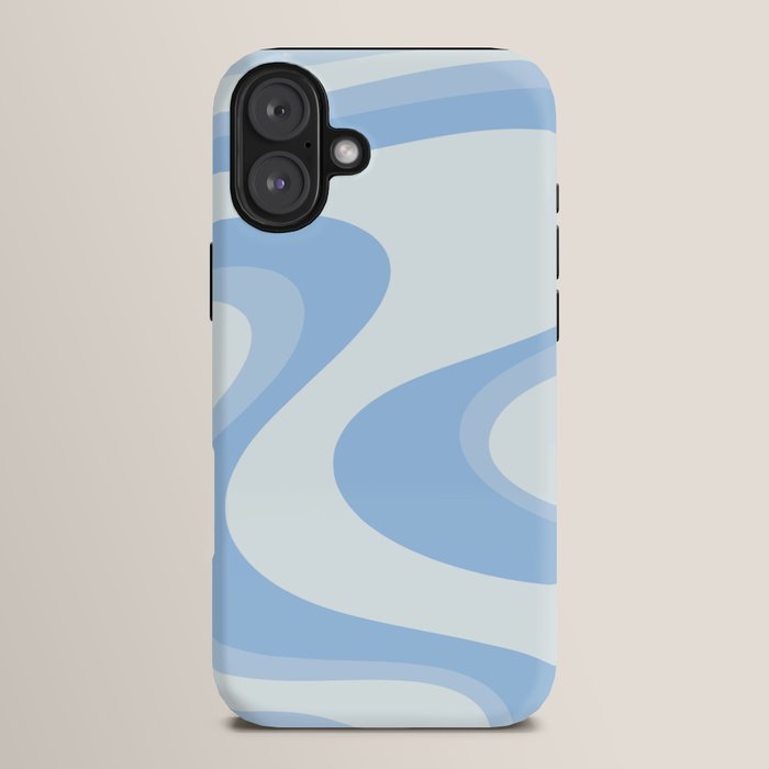 Retro Swirls Powder Blue Abstract Pattern iPhone Case Gallery Image 14