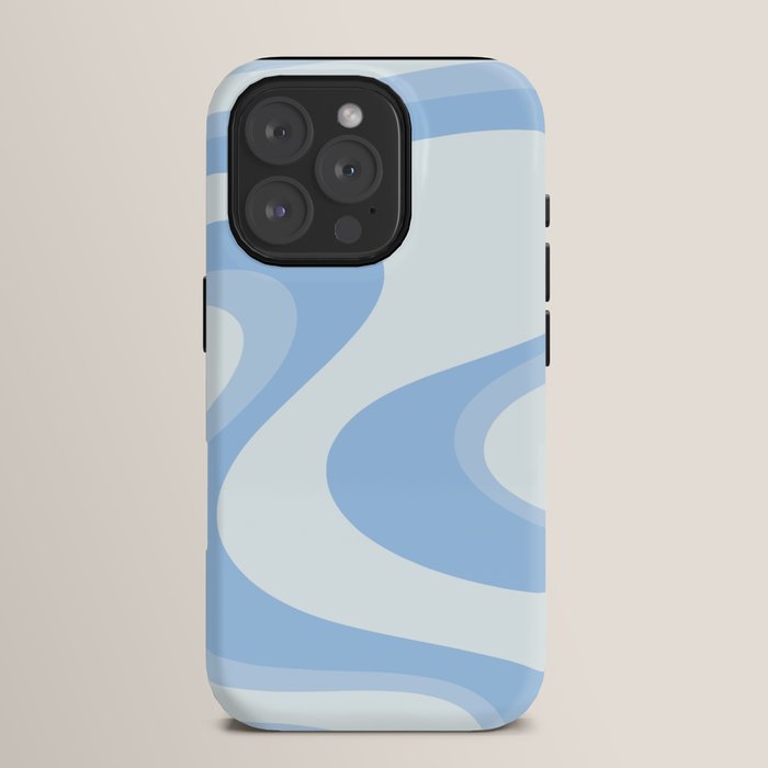 Retro Swirls Powder Blue Abstract Pattern iPhone Case Gallery Image 15