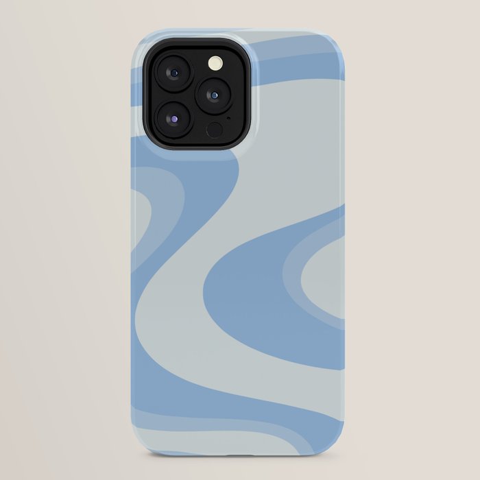 Retro Swirls Powder Blue Abstract Pattern iPhone Case Gallery Image 32