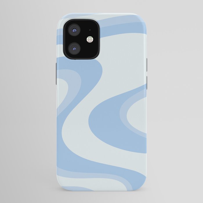 Retro Swirls Powder Blue Abstract Pattern iPhone Case Gallery Image 41
