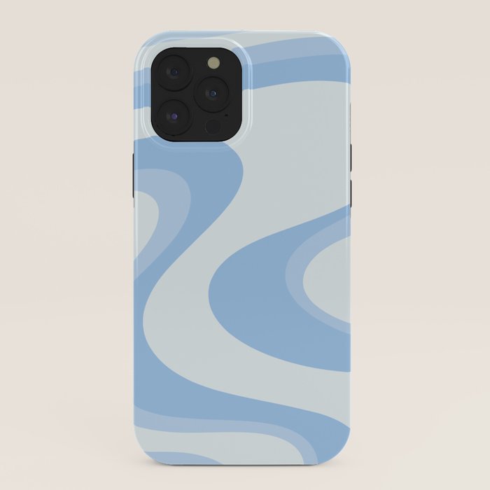 Retro Swirls Powder Blue Abstract Pattern iPhone Case Gallery Image 40