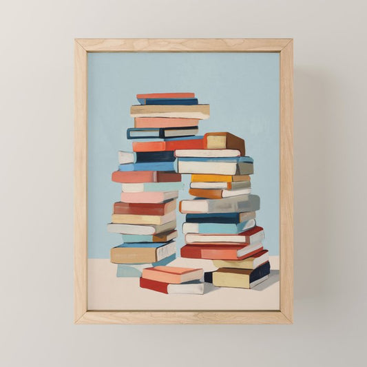 Books in Balance Mini Art Print Gallery Image 1