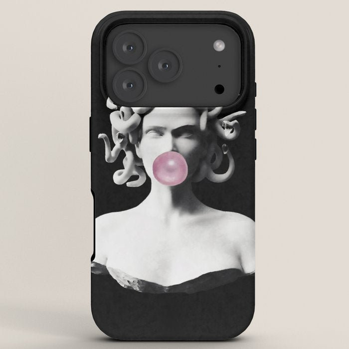 Medusa blowing pink bubblegum bubble iPhone Case Gallery Image 7