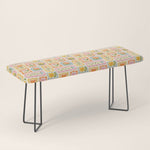 Vintage colorful flower art frame pattern Bench Gallery Image 1