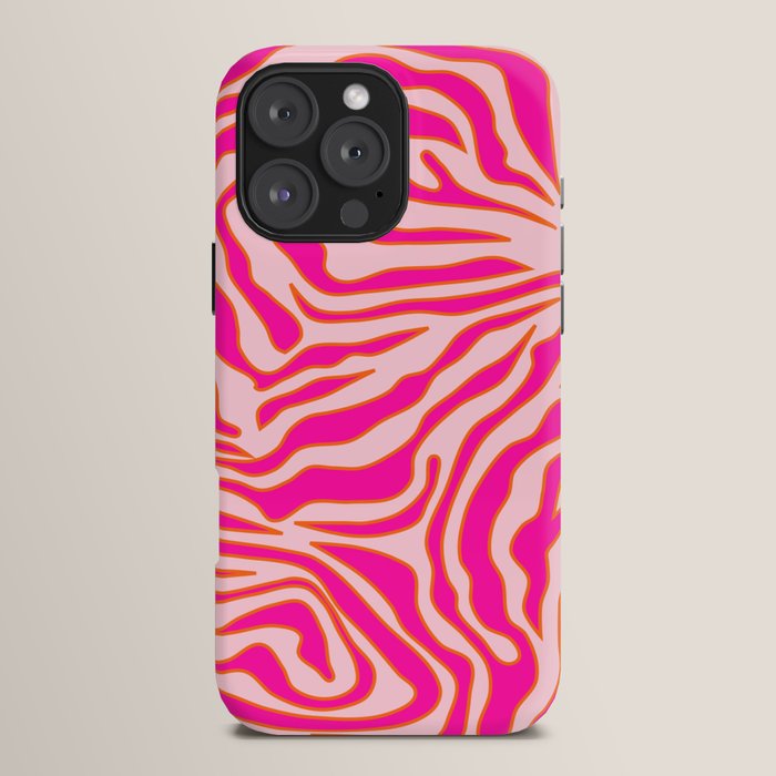 Zebra Print Pink And Orange Zebra Stripes Wild Animal Print Preppy Decor Modern Zebra Pattern iPhone Case Gallery Image 16