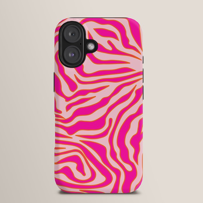 Zebra Print Pink And Orange Zebra Stripes Wild Animal Print Preppy Decor Modern Zebra Pattern iPhone Case Gallery Image 13