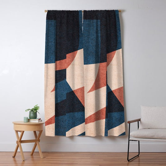 ABSTRACT ALPHABET / Gothic E Window Curtain Gallery Image 1