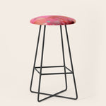 pink floral illusion abstract art Stool Gallery Image 1