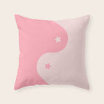 Pinkie Yin Yang Stars Throw Pillow Gallery Image 1