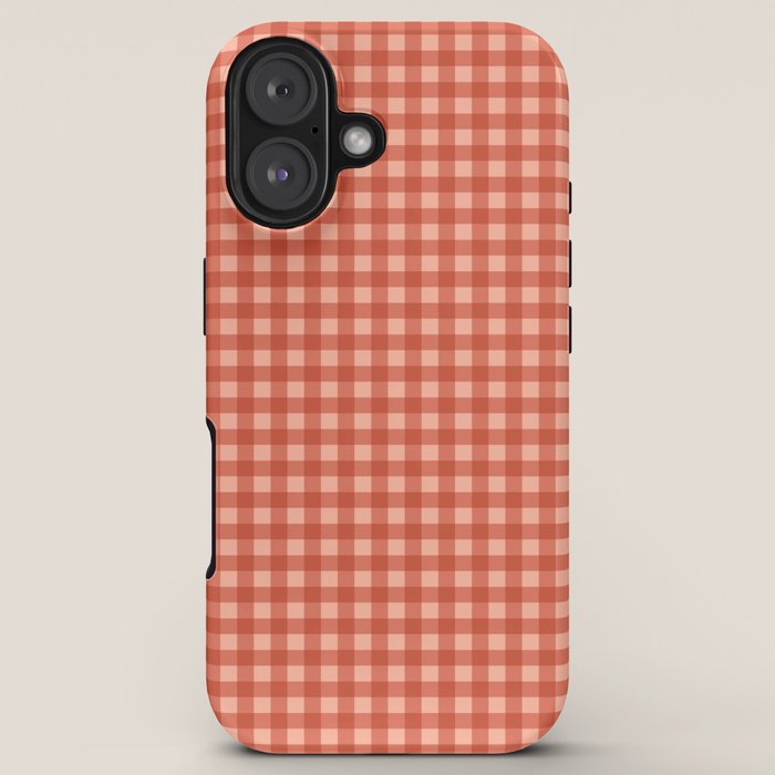 Gingham Plaid Pattern - Strawberry Red iPhone Case Gallery Image 5
