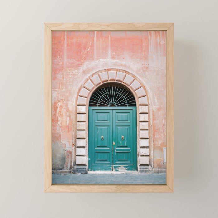 Rome Trastevere Door | Italy Travel Photography Mini Art Print Gallery Image 1