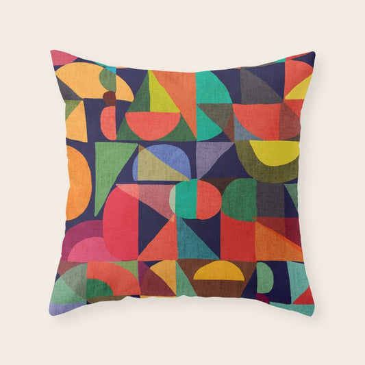 Color Blocks Throw Pillow Gallery Image 1