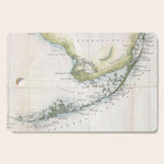 Vintage Map of The Florida Keys (1852) Cutting Board Gallery Image 1