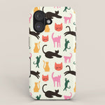 Colorful Cats Pattern iPhone Case Gallery Image 1