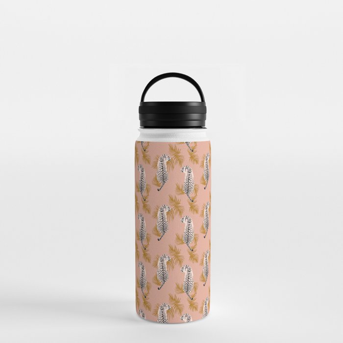 Paisley Tiger - soft pink & gold Water Bottle Gallery Image 3
