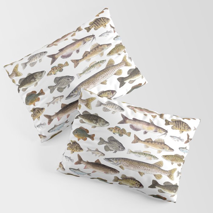 Midwest Freshwater Fish Pillow Sham Gallery Image 3