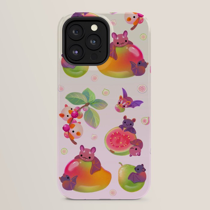 Fruit and bat - pastel iPhone Case Gallery Image 32