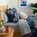 Twilight Flora Brushed Cotton Duvet Cover Set