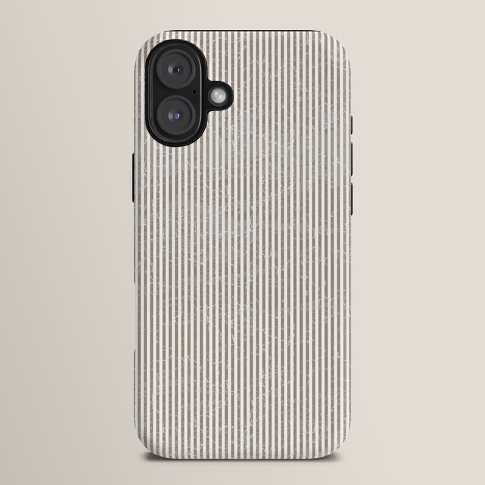 Cocoa Brown Tan Pinstripes iPhone Case Gallery Image 14