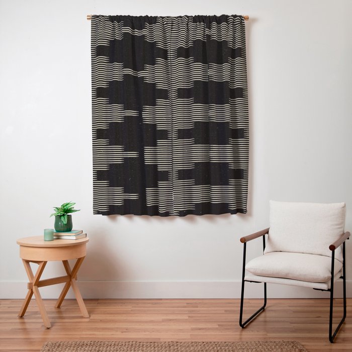 Southwestern Minimalist Black & White Window Curtain Gallery Image 7