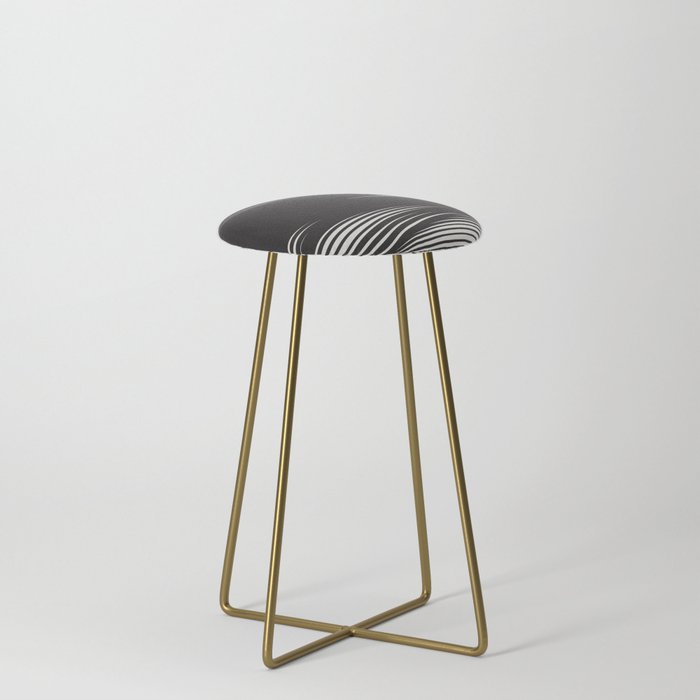 Wavy Black and Beige 13 Stool Gallery Image 4