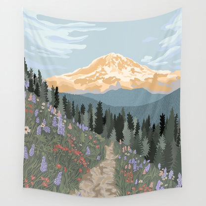 Mount Rainier National Park Wall Tapestry Gallery Image 3