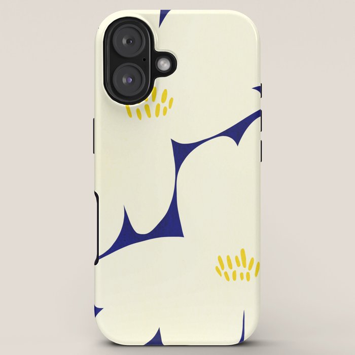 Abstract botanical 52-blue iPhone Case Gallery Image 5