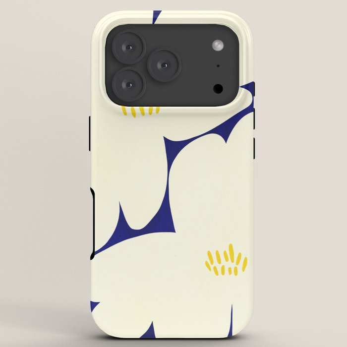 Abstract botanical 52-blue iPhone Case Gallery Image 7