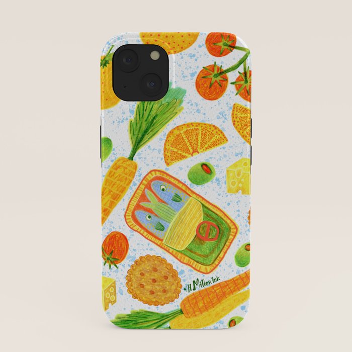 Kitchen Snacks & Apps in Orange & White iPhone Case Gallery Image 37