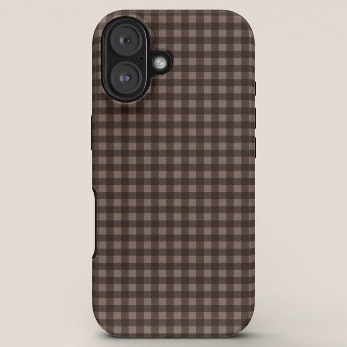 Gingham Plaid Pattern - Earthy Brown iPhone Case Gallery Image 5