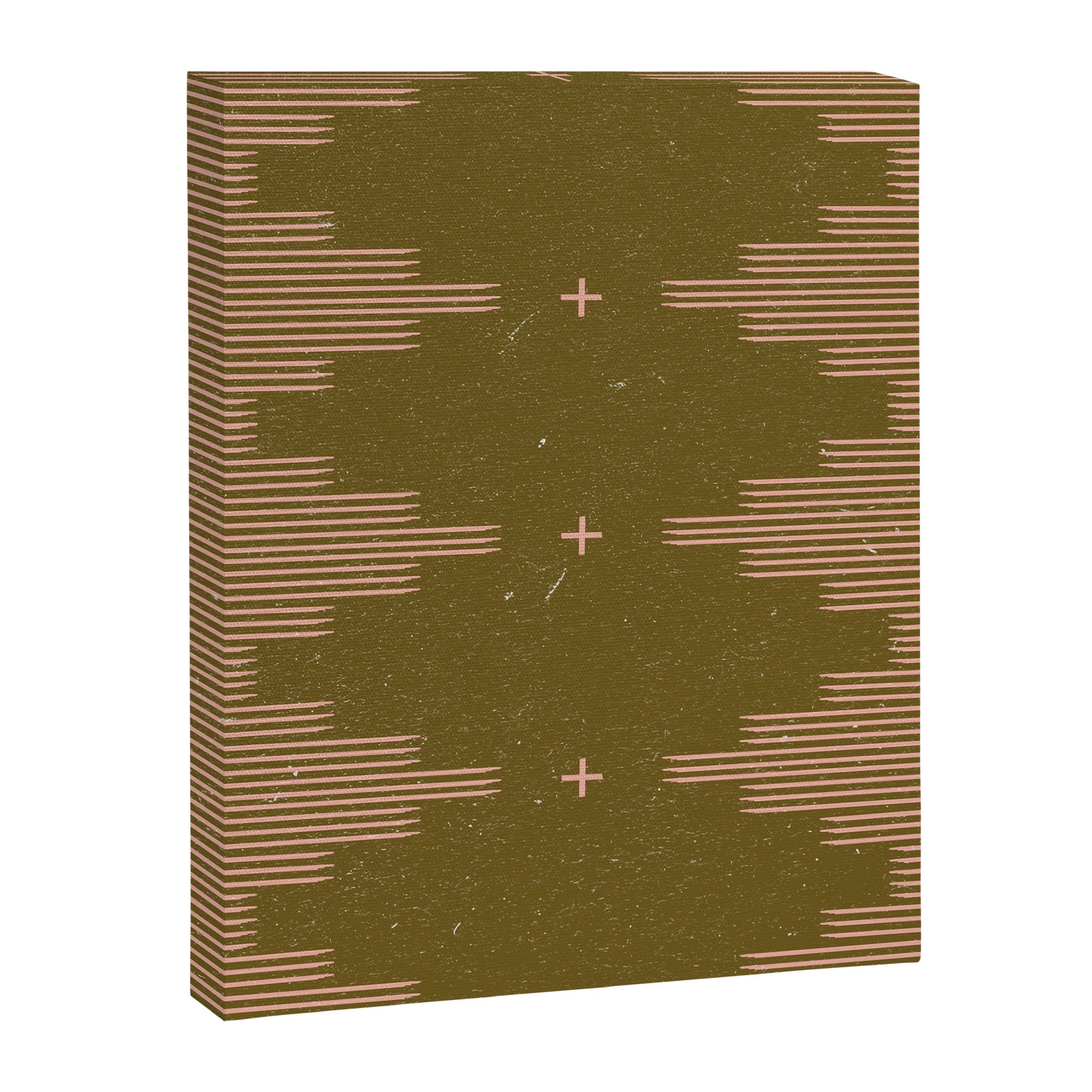 Southwestern Minimalist Retro Green & Pink Canvas Print Gallery Image 4