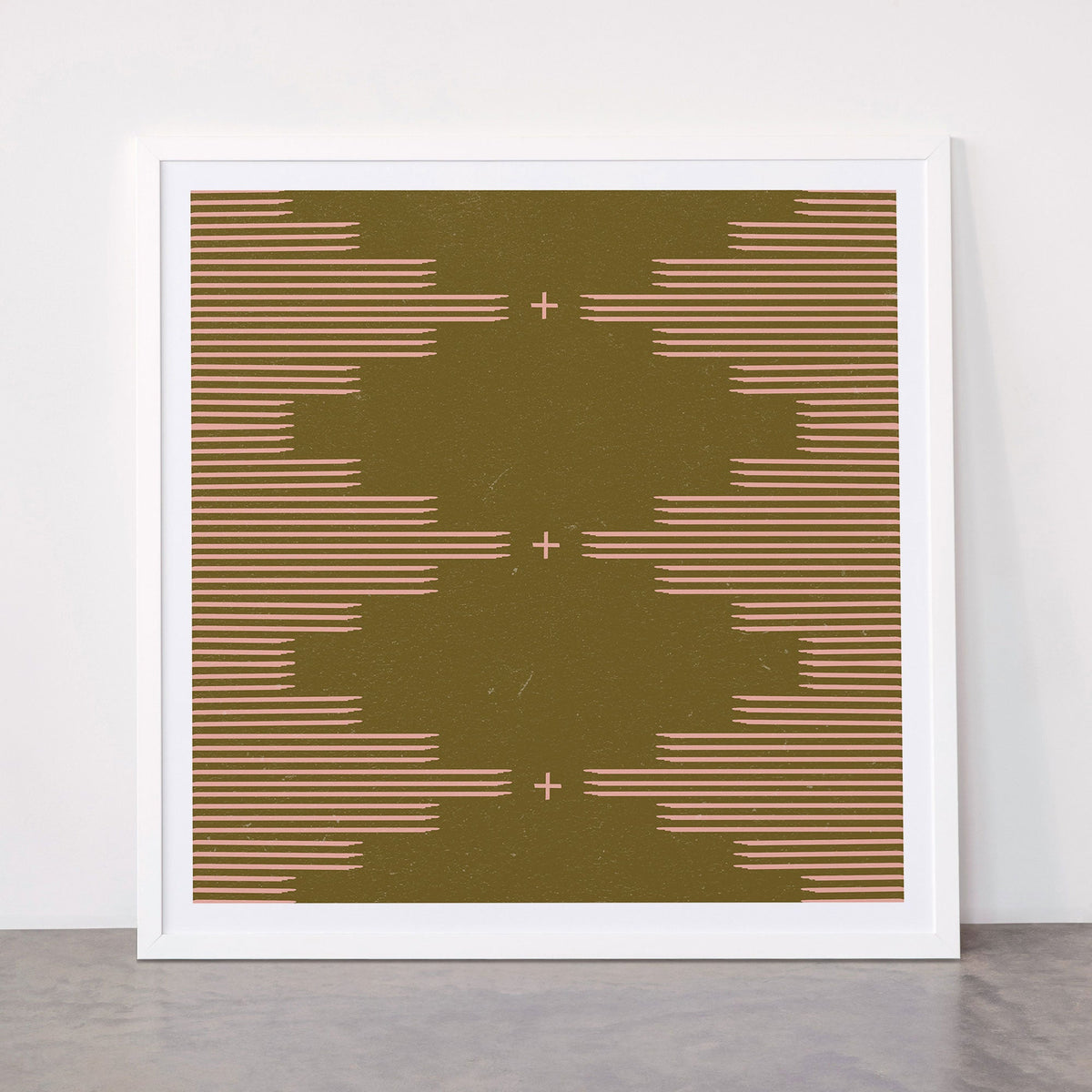 Southwestern Minimalist Retro Green & Pink Framed Art Print Gallery Image 87