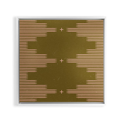 Southwestern Minimalist Retro Green & Pink Framed Canvas Print Gallery Image 29