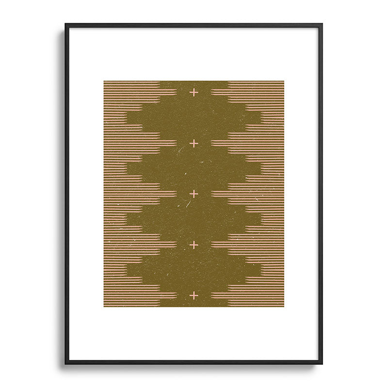 Southwestern Minimalist Retro Green & Pink Framed Art Print Gallery Image 115