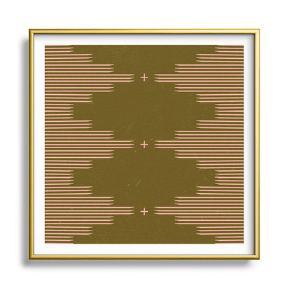 Southwestern Minimalist Retro Green & Pink Framed Art Print Gallery Image 133