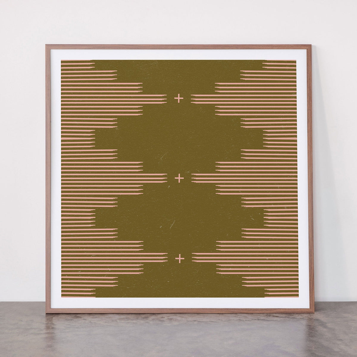 Southwestern Minimalist Retro Green & Pink Framed Art Print Gallery Image 21
