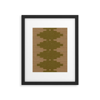 Southwestern Minimalist Retro Green & Pink Framed Art Print Gallery Image 3
