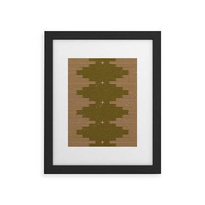 Southwestern Minimalist Retro Green & Pink Framed Art Print Gallery Image 47