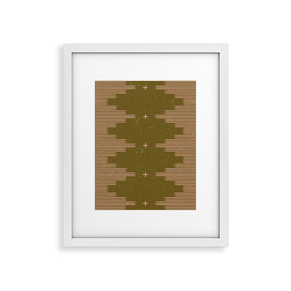 Southwestern Minimalist Retro Green & Pink Framed Art Print Gallery Image 31