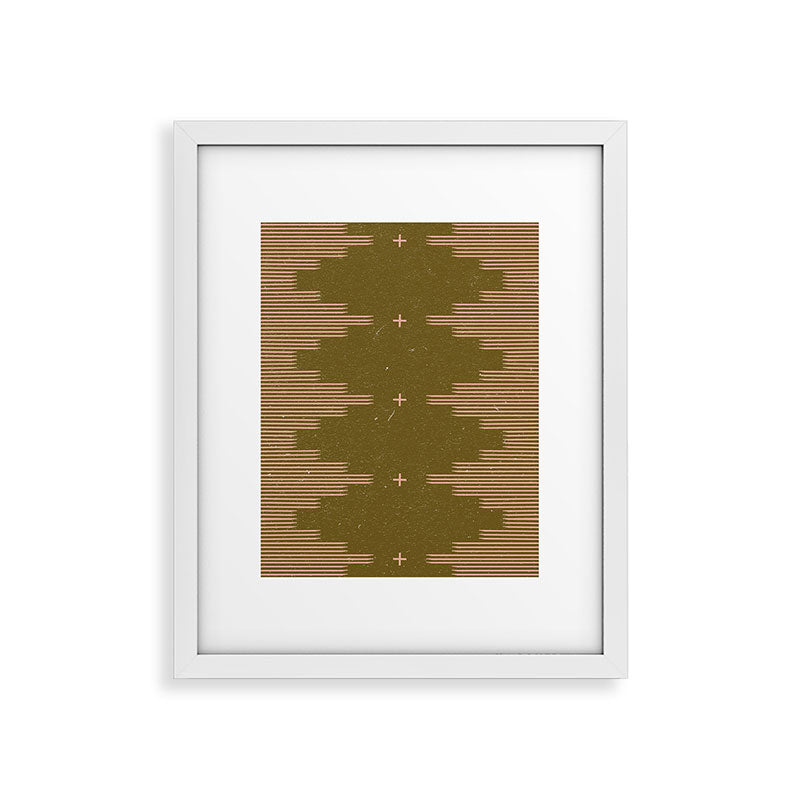 Southwestern Minimalist Retro Green & Pink Framed Art Print Gallery Image 36