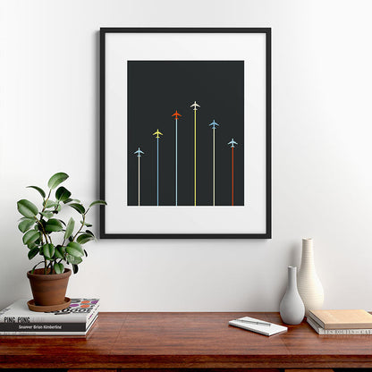 Retro Airplanes 06 Framed Art Print Gallery Image 9
